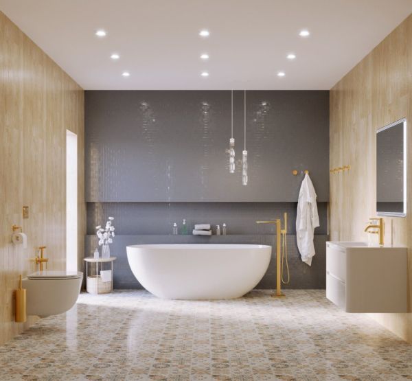 Ванна из искусственного камня Solid Surface 1700x780x560, CEZARES CZR-STREAM-170-78-56-SSB