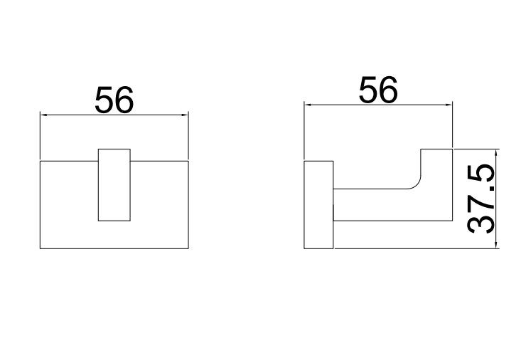 Крючок для ванной комнаты BELZ B90405-1, вороненая сталь, артикул B90405-1