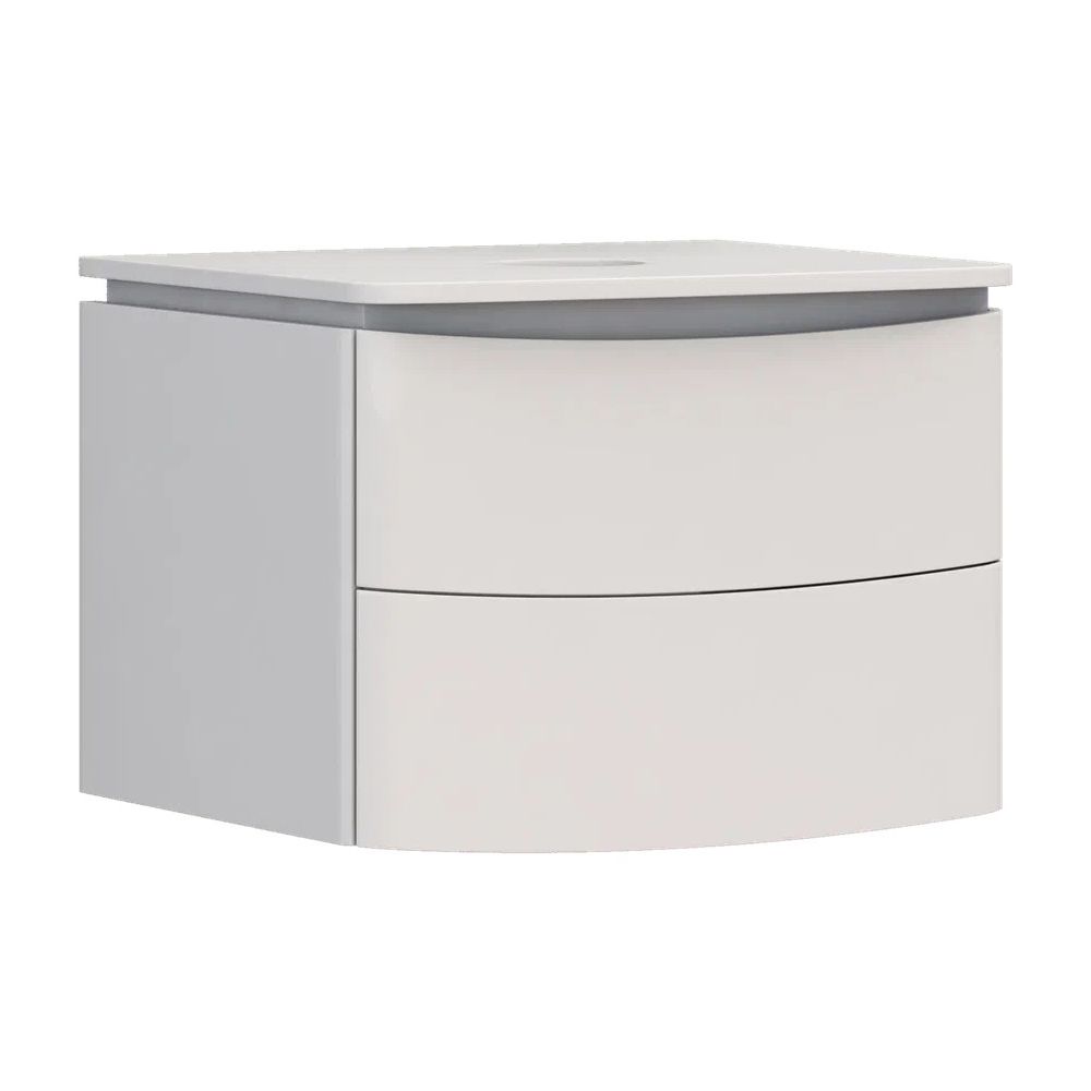 Тумба с раковиной подвесная Velvex Luna tp.LUN.60.2Y, 60 см, артикул tp-LUN-60-2Y-com