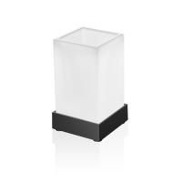 Decor Walther Corner SMG Стакан настольный, стекло сатинированное, цвет: черный матовый ЗАКАЗ ПО ЗАПРОСУ