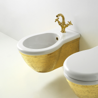 GLOBO Paestum Биде подвесное 57*38см с 1 отв. под смеситель, с комплектом креплений, цвет: Marble A04