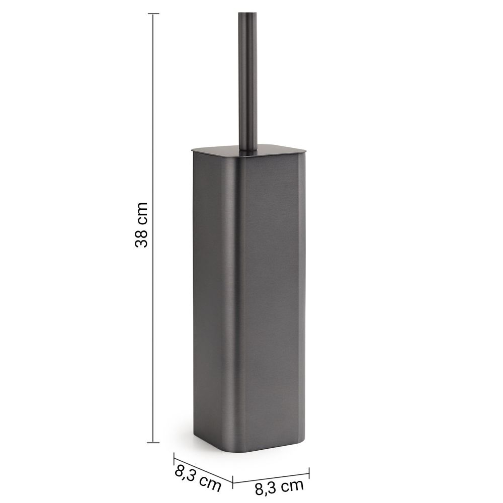 Gedy Jack, напольный металлический ёрш, цвет оружейная сталь, артикул 1334(81)