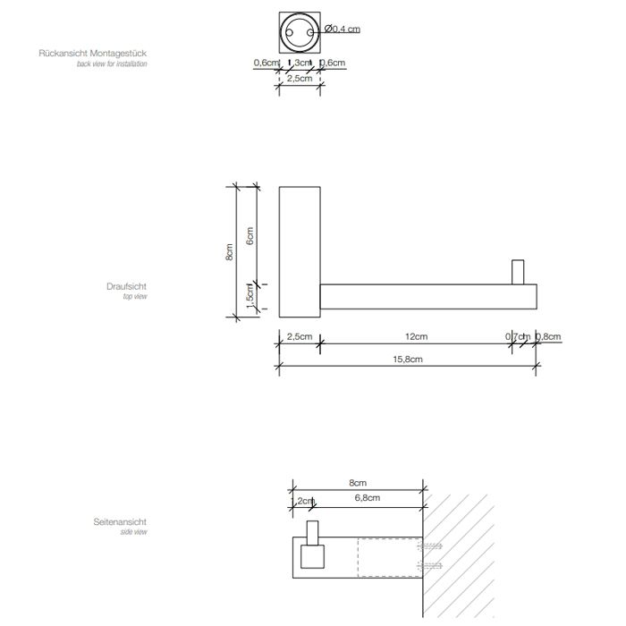 Decor Walther Corner TPH1 Держатель туалетной бумаги, подвесной, цвет: никель сатинированный ЗАКАЗ ПО ЗАПРОСУ, артикул 0561134