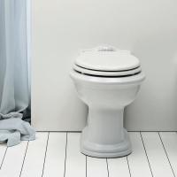 AZZURRA JUBILAEUM унитаз напольный приставной 59*40см слив в стену, цвет белый с креплением к полу