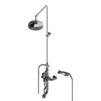 Stella Italica Leve Душевой комплект IS3274/33-220: термостатический смеситель с изливом для ванны, штанга+ручной+верхний душ 220мм, цвет: хром