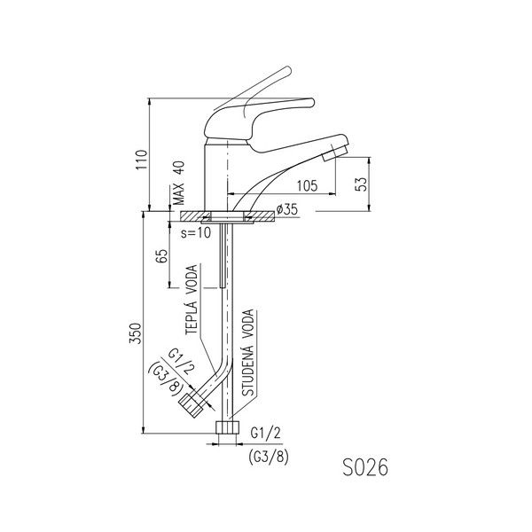 Смеситель для раковины Rav Slezak Sazava SA326.5, артикул SA326.5