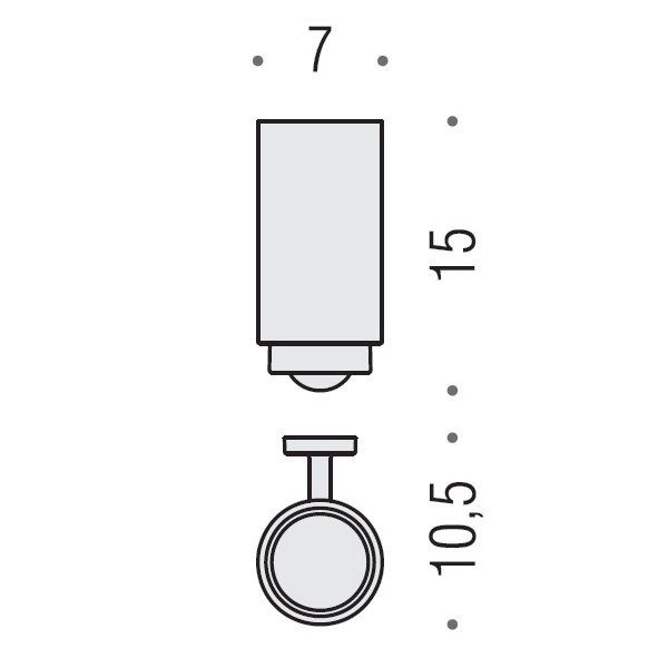 Colombo Nordic Стакан подвесной, цвет: хром/матовое стекло Colombo Nordic Стакан подвесной, цвет: хром/матовое стекло