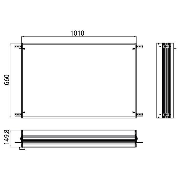 Emco Asis prestige Встраиваемая монтажная рама для зеркального шкафа 1015х147хh665мм