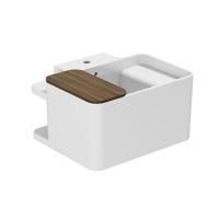 Azzurra ANFIBIO Раковина подвесная  60*50,5х33 см, с 1 отв под смеситель, с деревянной крышкой, цвет белый Azzurra ANFIBIO Раковина подвесная  60*50,5х33 см, с 1 отв под смеситель, с деревянной крышкой, цвет белый