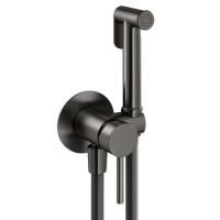 Plumberia Selection IXO Комплект гигиен. душа со смесителем, душ и держатель из металла, шланг PVC 1250мм, оружейная сталь