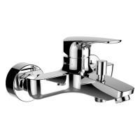 Смеситель для ванны и душа, Laufen, Laurin, тип открывания воды-однорычажный, тип регулирования воды-керамический картридж, монтаж-настенный, отверстия для монтажа-2, вынос излива, мм-162, тип излива-неподвижный, цвет-хром