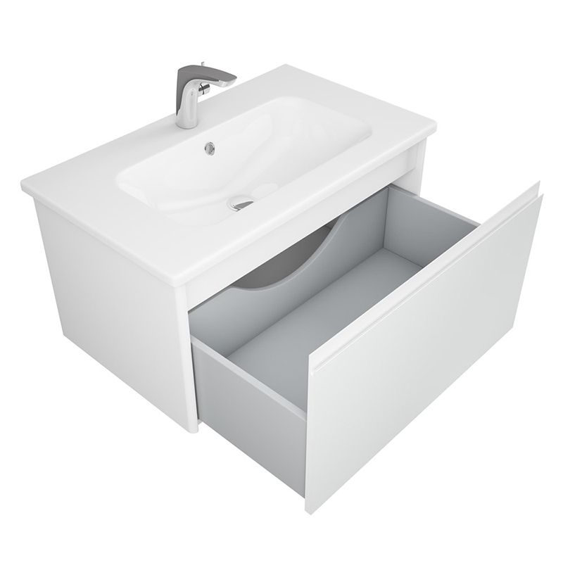 Тумба под раковину Owl 1975 Malaren 80 OW03.02.05 подвесная Белая, артикул OW03.02.05