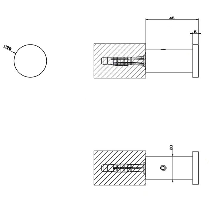 GESSI 316 Крючок настенный, цвет: steel brushed