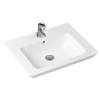 Комплект 2 в 1 Lavinia Boho Bathroom Sink 21510434, врезная фарфоровая раковина 60 см, смеситель с донным клапаном