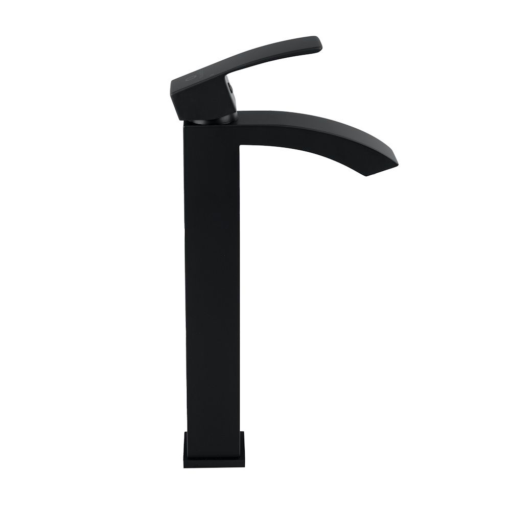 Смеситель для раковины высокий FILARETE Waterfall FL6010BL, черный