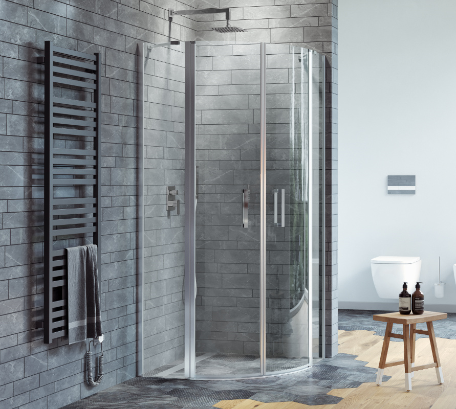 Душевое ограждение EXCELLENT Mazo 90х90 полукруг (хром)