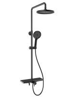 AQM 8002B Душевая система для душа со смесителем,  Черный AQM 8002B Душевая система для душа со смесителем,  Черный