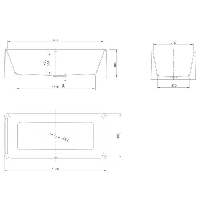 KNIEF Shine Ванна отдельностоящая 180х80х50см со сливом, с LED подсветкой , цвет белый матовый ЦЕНА со СКЛАДА)