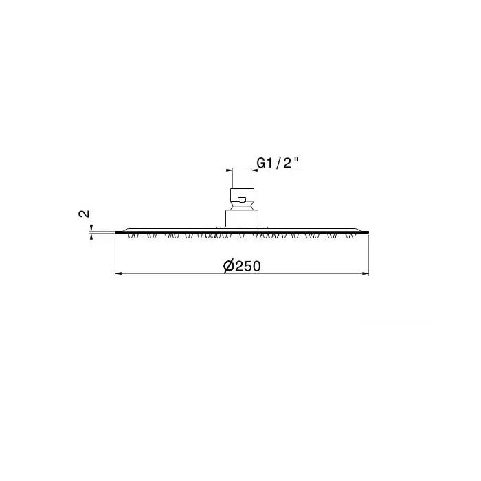 Круглая душевая лейка ETERNA, брашированная медь, pvd