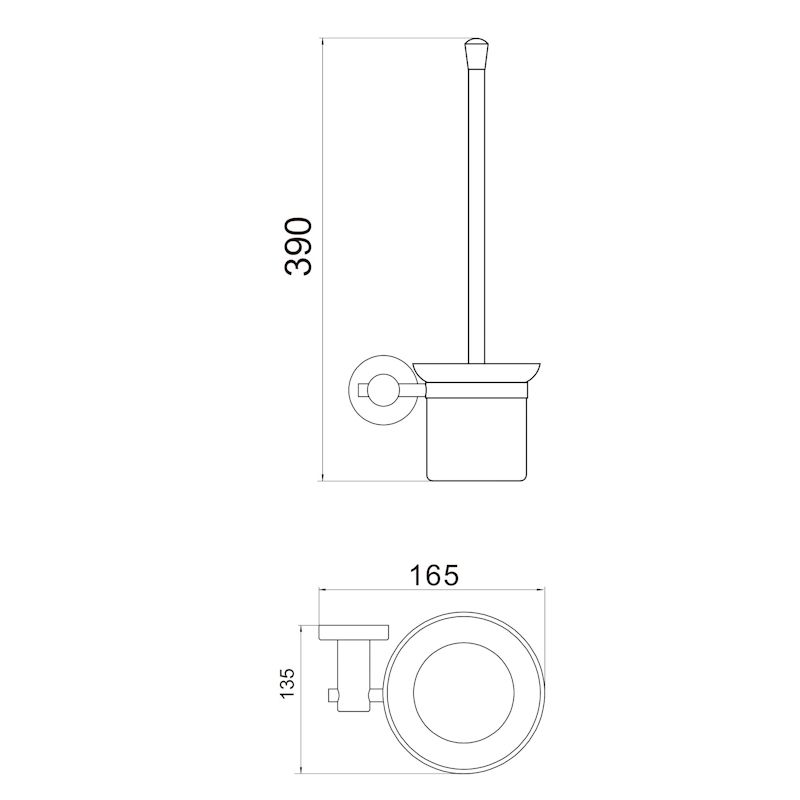 Ершик для унитаза Savol S-005694Q, графит, артикул S-005694Q
