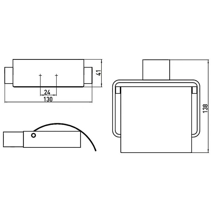 Emco Loft Держатель бумаги с крышкой , цвет черный