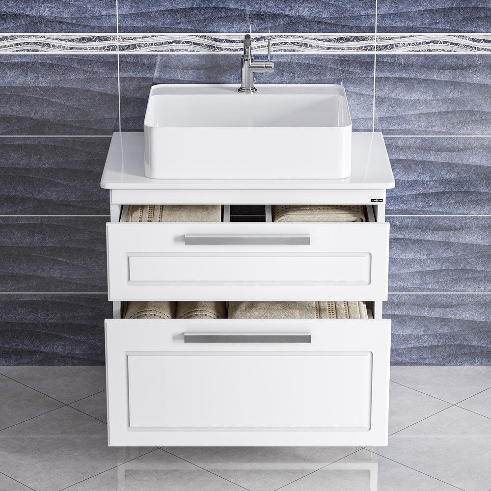 Тумба под раковину Санта Нептун 80 230007н напольная, со столешницей  ( ум. Гамма56)