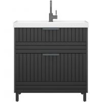 Тумба "Терра 80", Люкс матовый графит, Сомо 80 / Слим 80 / Фостер 80