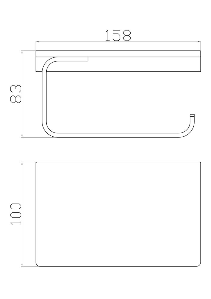 Держатель для туалетной бумаги с полкой WONZON & WOGHAND ECLIPSE, Хром (WW-9126-CR)
