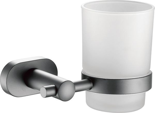 Стакан для ванной комнаты BELZ B90506, вороненая сталь