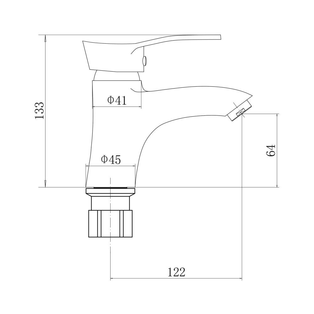 Смеситель для раковины FASHUN A1028, хром, артикул A1028