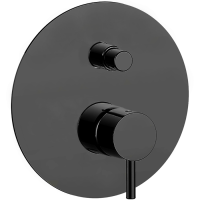 CISAL Less New Внешняя часть встраиваемого однорычажного смесителя для ванны/душа, цвет черный матовый