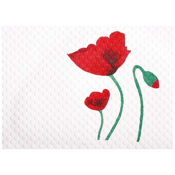 Коврик для душа Ridder Mohn 62210 Белый, Красный