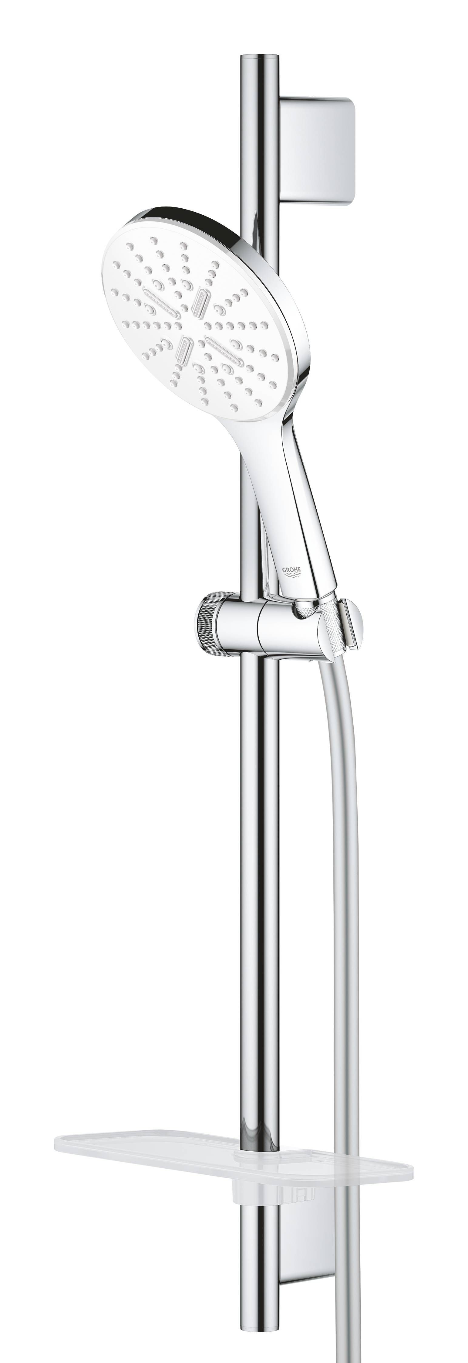 Душевой гарнитур GROHE Rainshower SmartActive 130, 3 вида струй, белая луна (26577LS0)