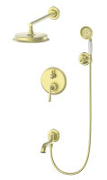 Душевая система встраиваемая WONZON & WOGHAND STEAM, Брашированное золото (WW-88939008-BG)
