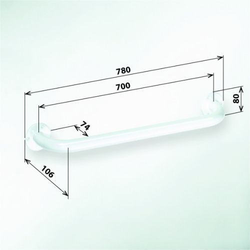 HELP Поручень 700мм, белый