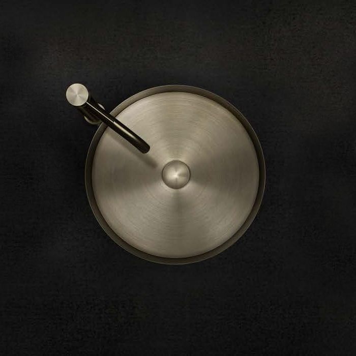 GESSI 316 Раковина Ø400 мм., для установки на столешницу, без перелива, нержавеющая сталь, цвет Warm bronze brushed PVD GESSI 316 Раковина Ø400 мм., для установки на столешницу, без перелива, нержавеющая сталь, цвет Warm bronze brushed PVD