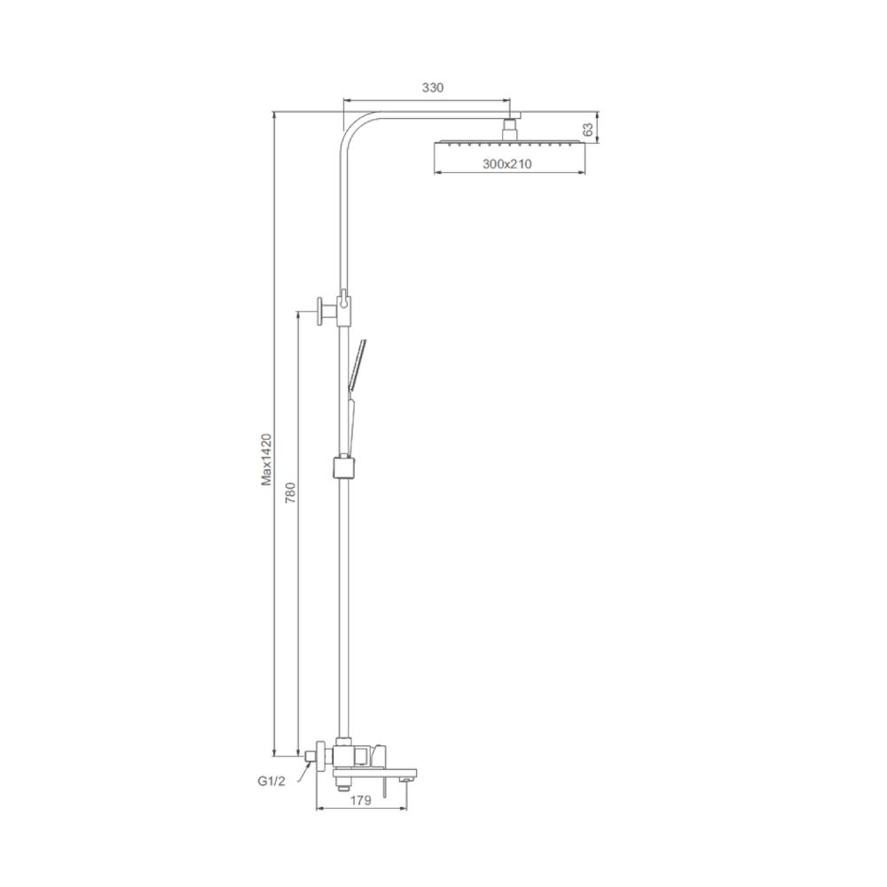 Душевая система Splenka S224.24.05, сатин