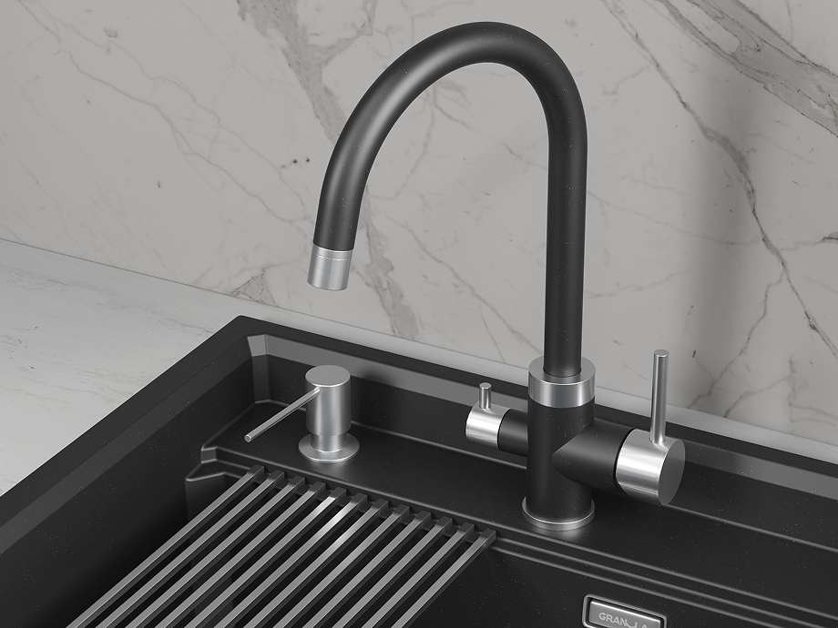 Смеситель для кухни GRANULA (5169, ШВАРЦ), артикул 5169, ШВАРЦ