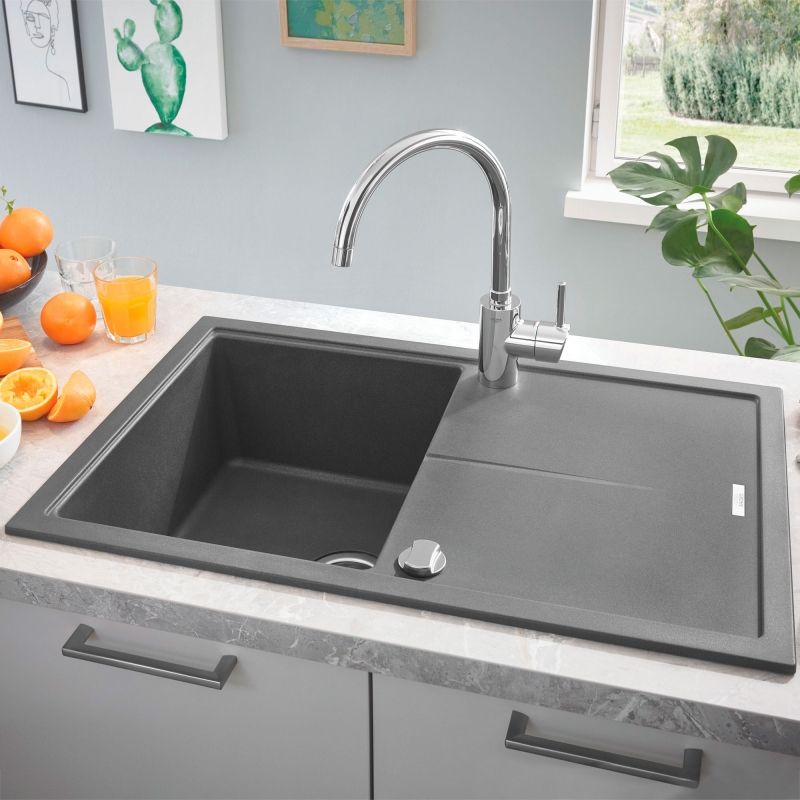 Мойка GROHE K400, 780 x 500 мм, серый гранит (31639AT0) Мойка GROHE K400, 780 x 500 мм, серый гранит (31639AT0)