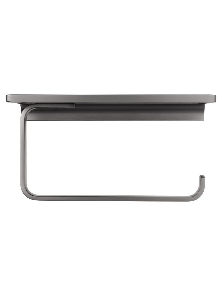 Держатель для туалетной бумаги с полкой WONZON & WOGHAND ECLIPSE, Темный графит (WW-9126-BGM)