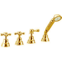 CISAL Arcana Ceramic Смеситель на борт ванны на 4 отверстия, без излива, цвет золото