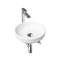 Комплект 5 в 1 Lavinia Boho Bathroom Sink Slim 21510085, накладная фарфоровая раковина 40 см, смеситель, латунный сифон, донный клапан quick-clac, угловые вентили 2 шт.