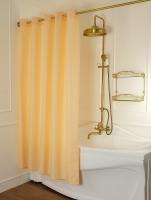 MIGLIORE Шторка L180xH200 см. для душа/ванны, текстиль, узор АР-ДЕКО, цвет персиковый