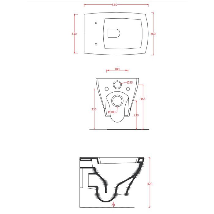 Artceram Jazz Унитаз подвесной 54х36 см, цвет  белый матовый