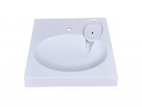 Раковина над стиральной машиной Миро 60х60 с кронштейнами, белая