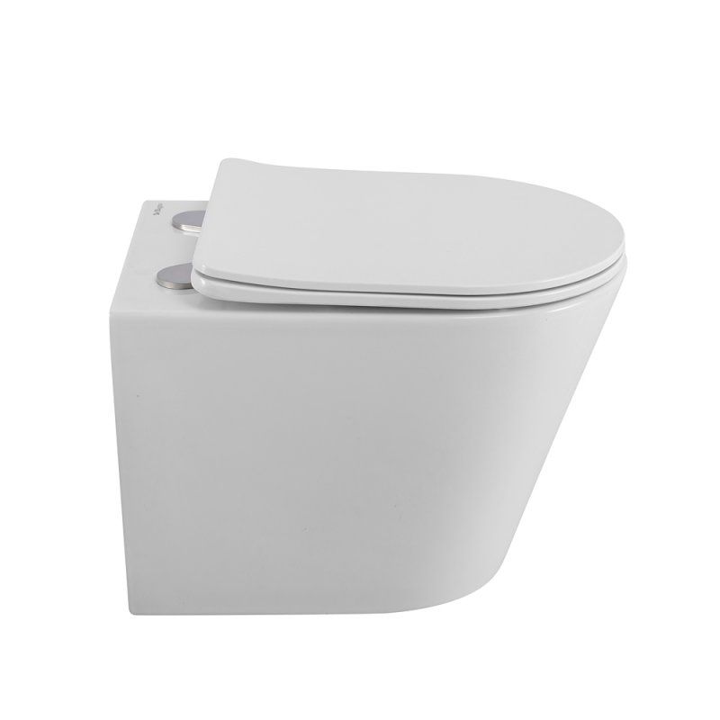 FLAY-R Унитаз подвесной безободковый с сиденьем дюропласт soft close, BB053CHR/SC, артикул BB053CHR/SC