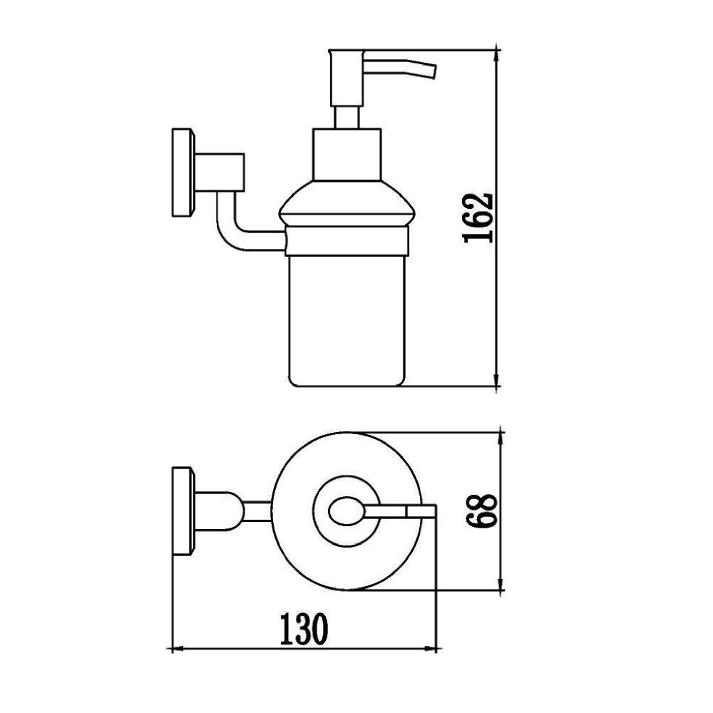 Дозатор жидкого мыла Savol S-009531, хром