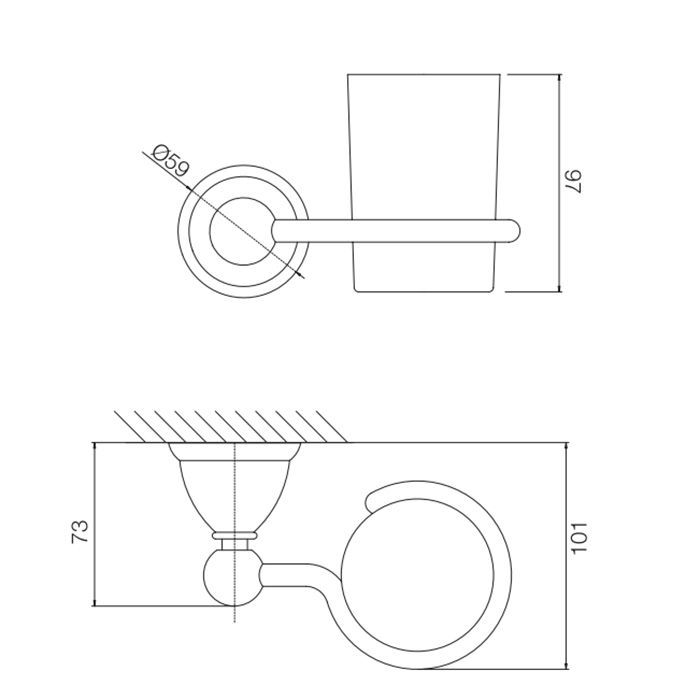 Fima Carlo Frattini Accessori Стакан, подвесной, цвет: золото Fima Carlo Frattini Accessori Стакан, подвесной, цвет: золото