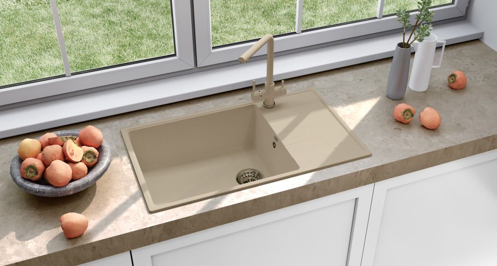 Кухонная мойка Ulgran Quartz Prima 860-03, десерт, артикул Prima 860-03