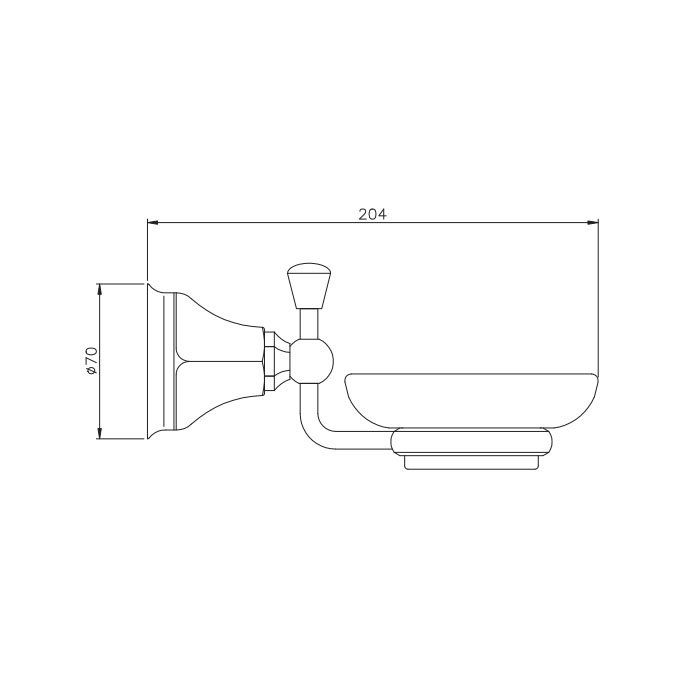 Nicolazzi Teide Chic Мыльница подвеная, цвет: золото